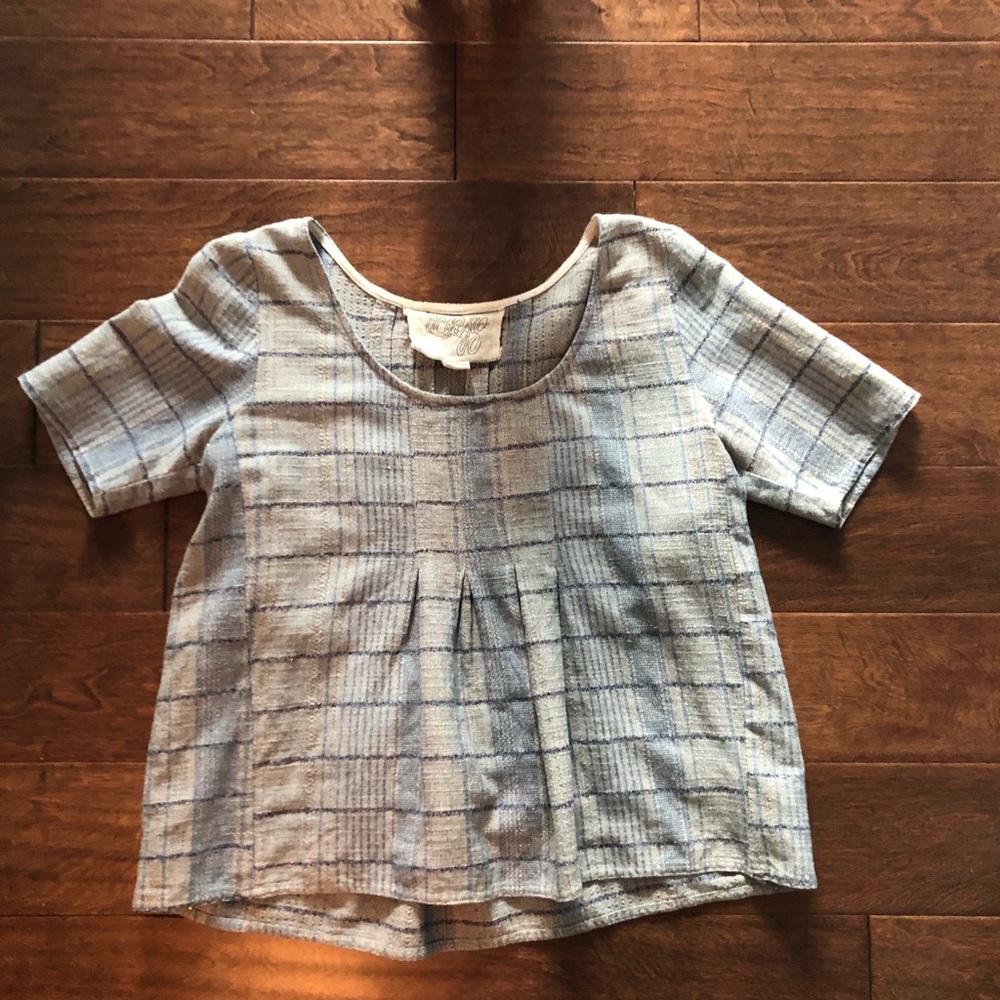 Ace & Jig shop tee in indigo twist medium